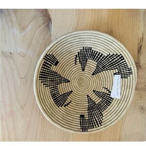 African Hand Woven ZEBRA Basket/Wall Hanging/Art w/Maker’s Name, 12”D